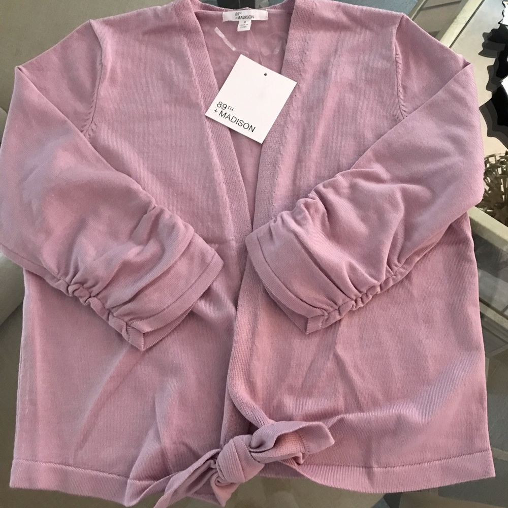 89th + Madison NWT Lilac Crop Cardigan Size Small